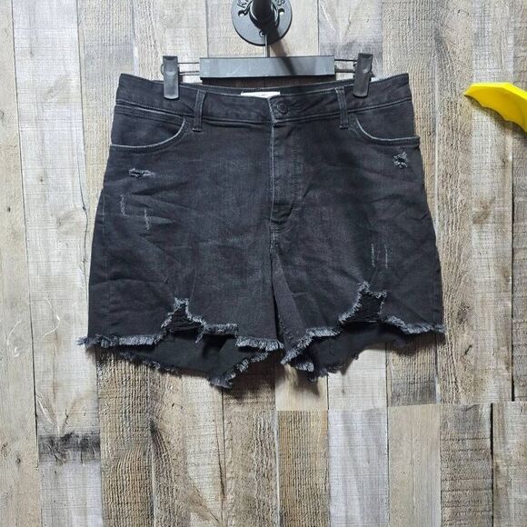 Wrangler Black Custom Distressed Shorts - Picture 1 of 4